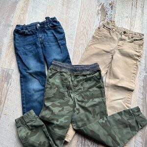 Kids Camo, Denim, and Khaki Bottoms Set